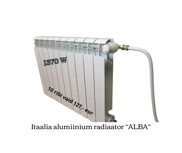 Itaalia alumiinium radiaator 10 ribi